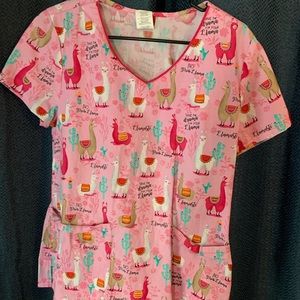 Llama scrub top